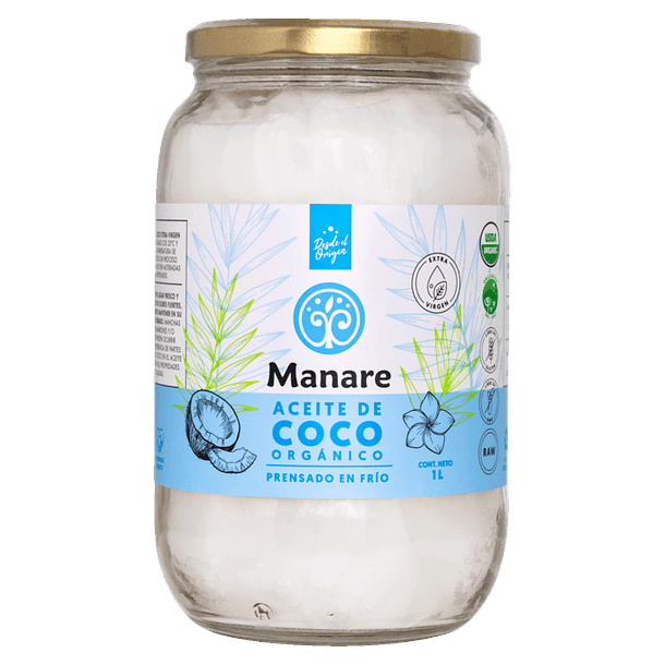 Aceite de coco Orgánico 1lt Manare 1