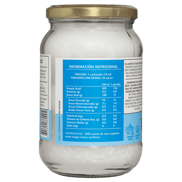 Aceite de coco Orgánico 500ml Manare 3