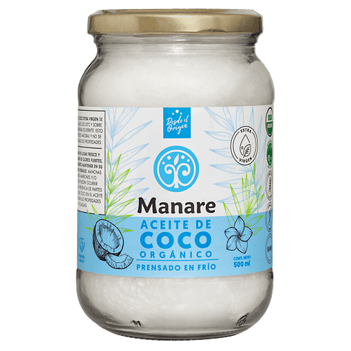 Aceite de coco Orgánico 500ml Manare