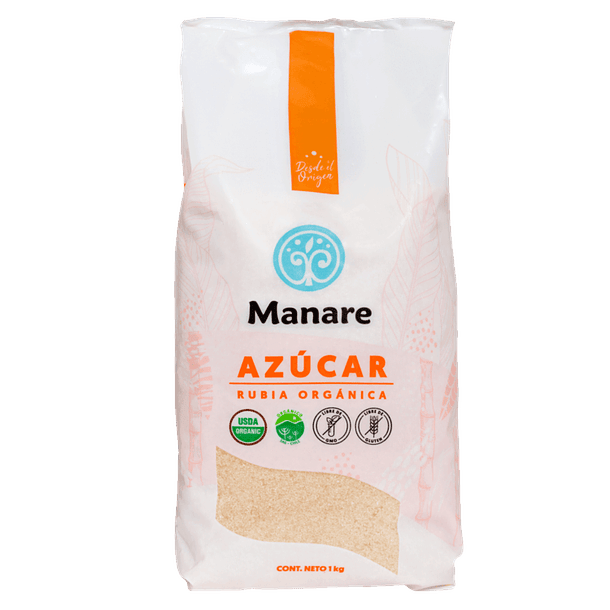 Azúcar Rubia Orgánica 1kg Manare 1