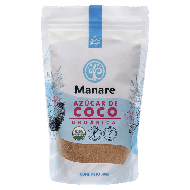 Azúcar de coco orgánica 300gr Manare 1