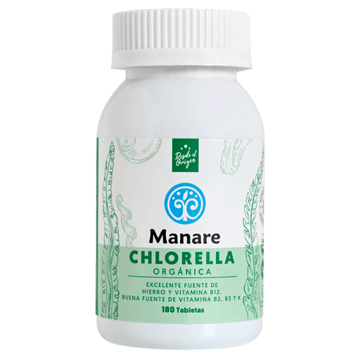 Chlorella Orgánica 180 tabletas 90g Manare