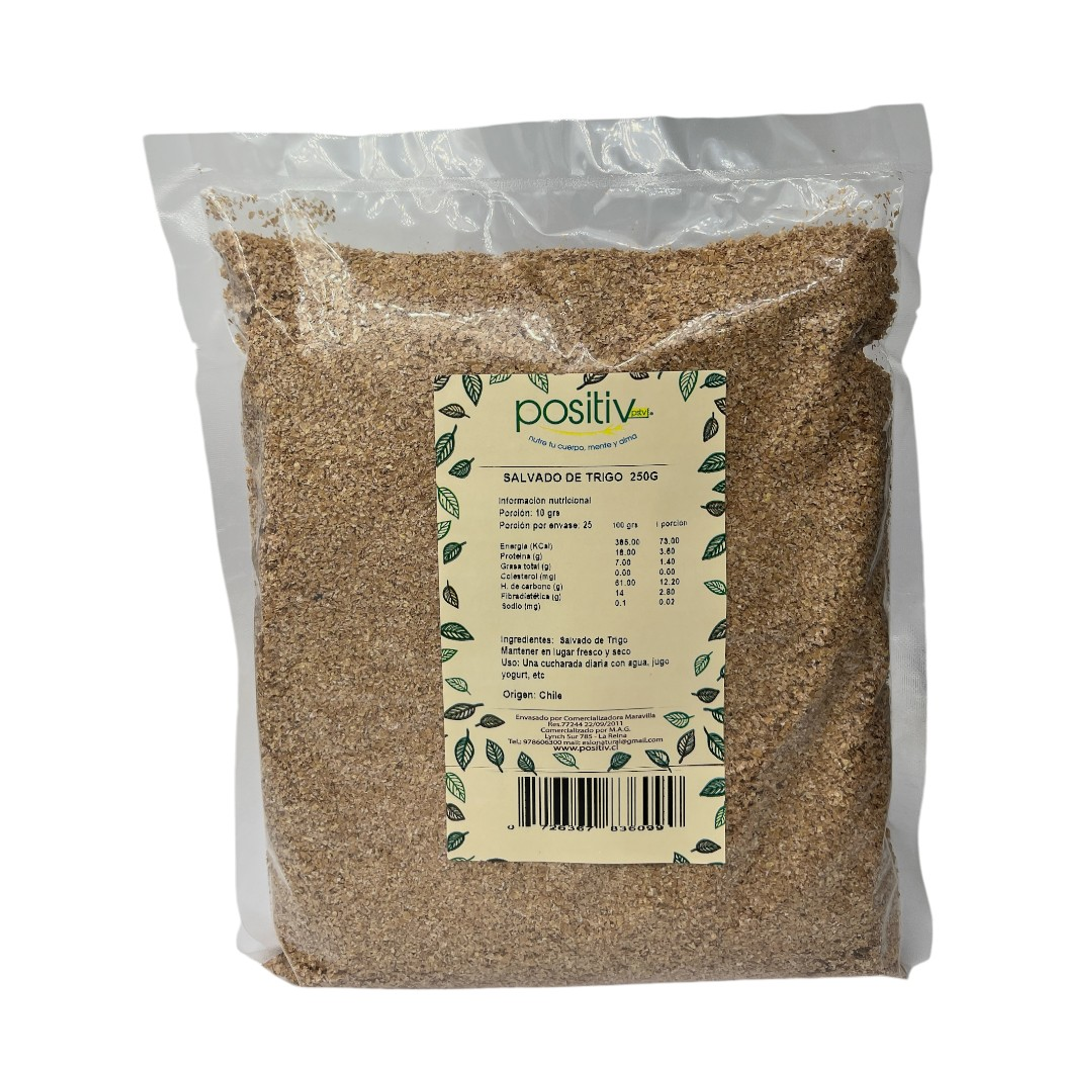 Salvado de trigo 250gr Positiv 1