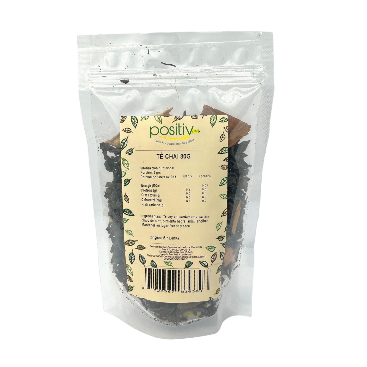 Té chai 80gr Positiv