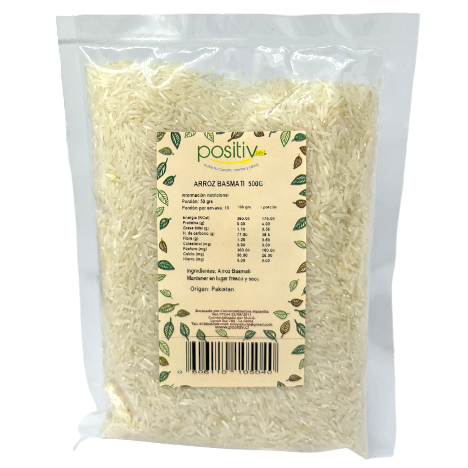 Arroz basmati blanco (500g) Positiv