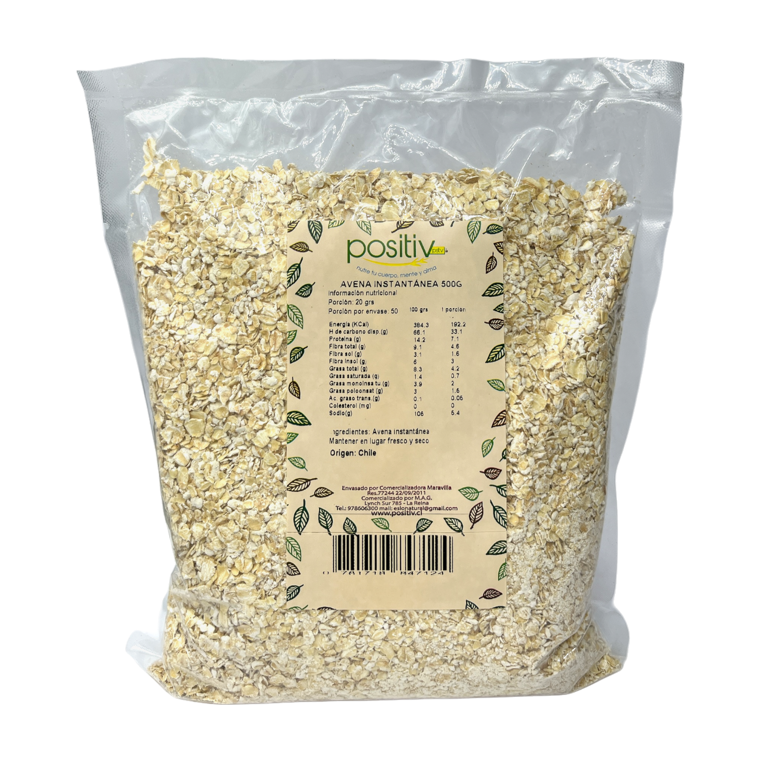 Avena instantánea 500gr Positiv