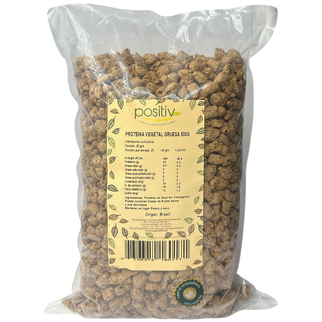 Proteína de Soya Gruesa No transgénica 500gr Positiv 1