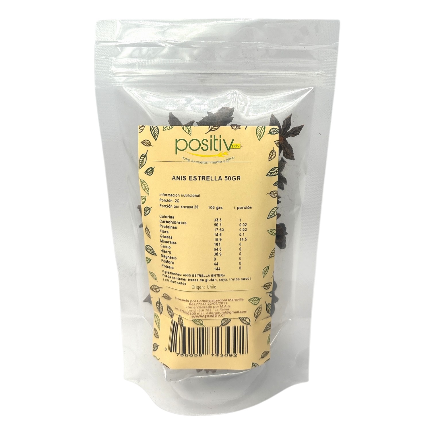 Anís Estrella 50gr Positiv