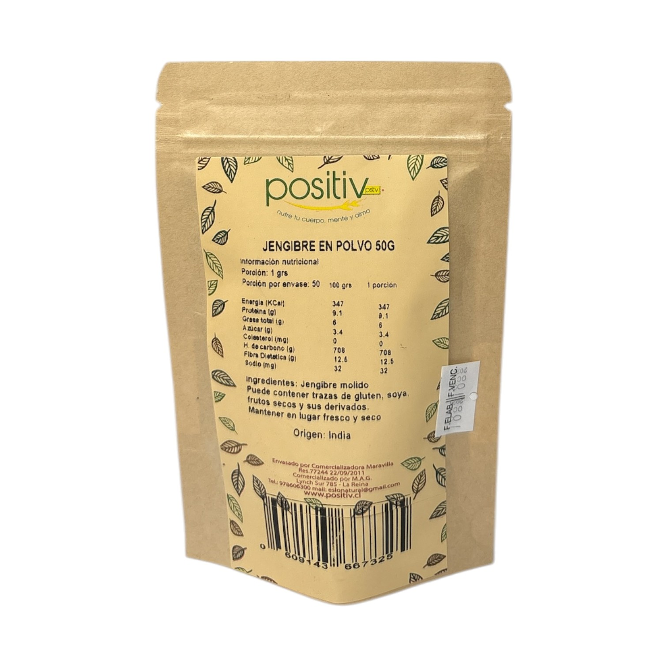 Jengibre en polvo 50gr Positiv 2