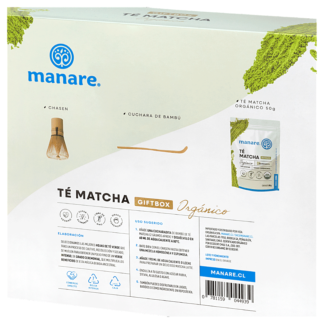 Té Matcha Gift Box orgánico 50gr Manare 3