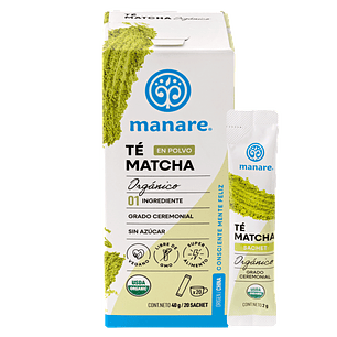 Té Matcha Sachet orgánico 20 uni Manare