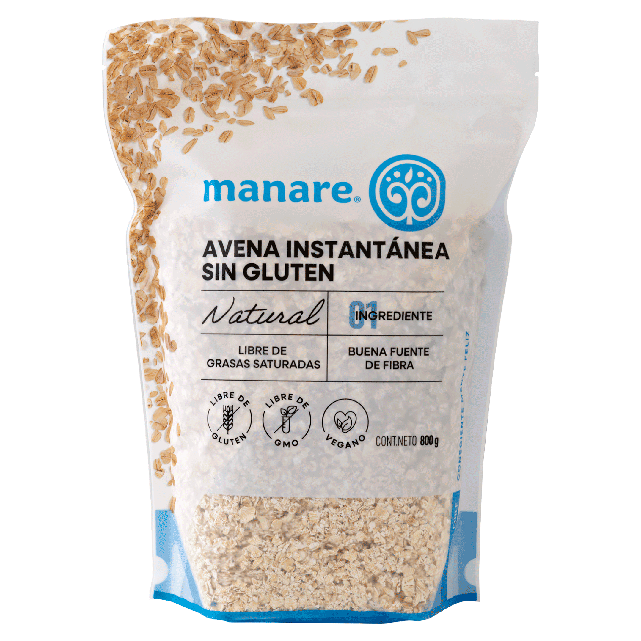 Avena Sin gluten instantánea 800gr Manare 1