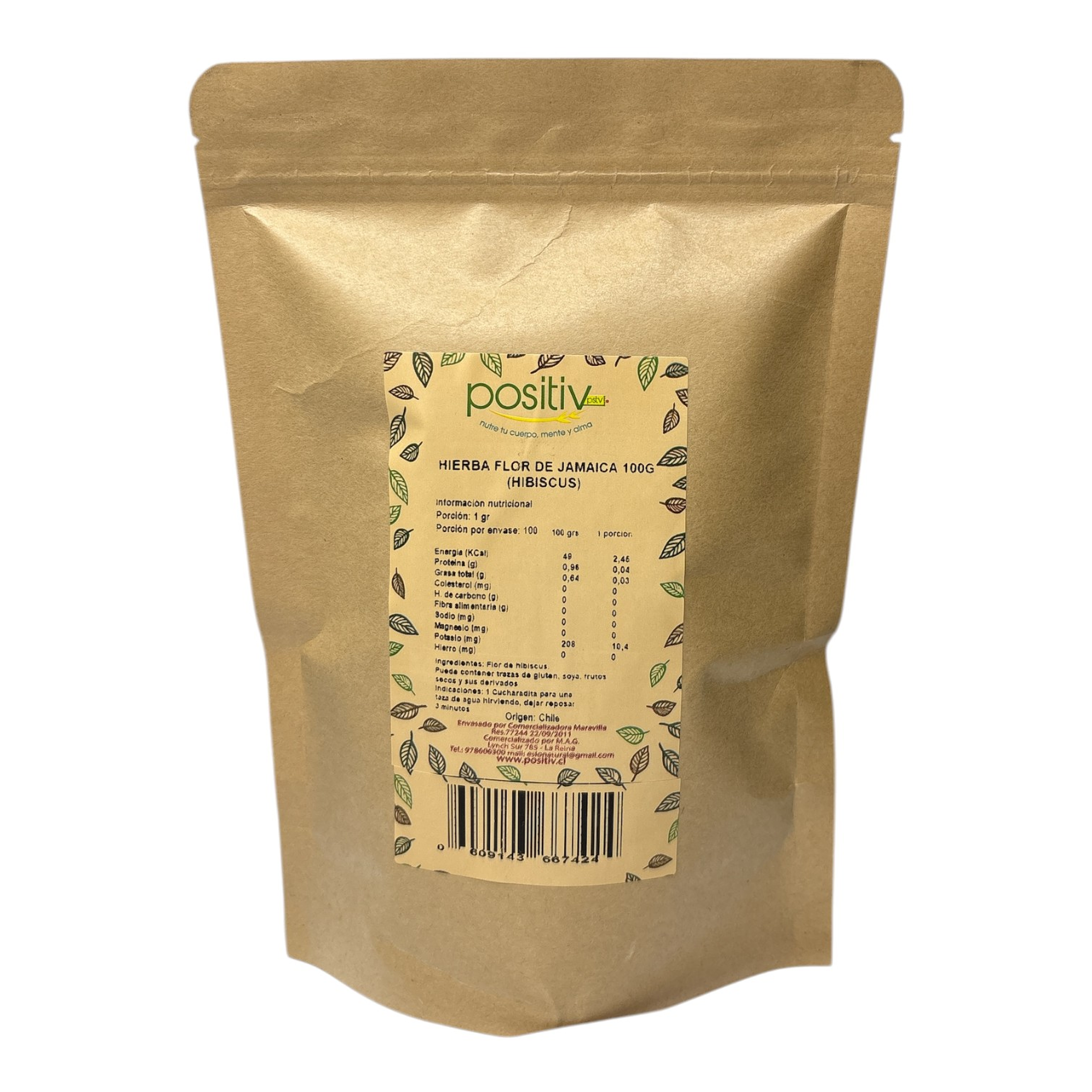 Flor de Jamaica (Hibiscus) 100gr Positiv 3