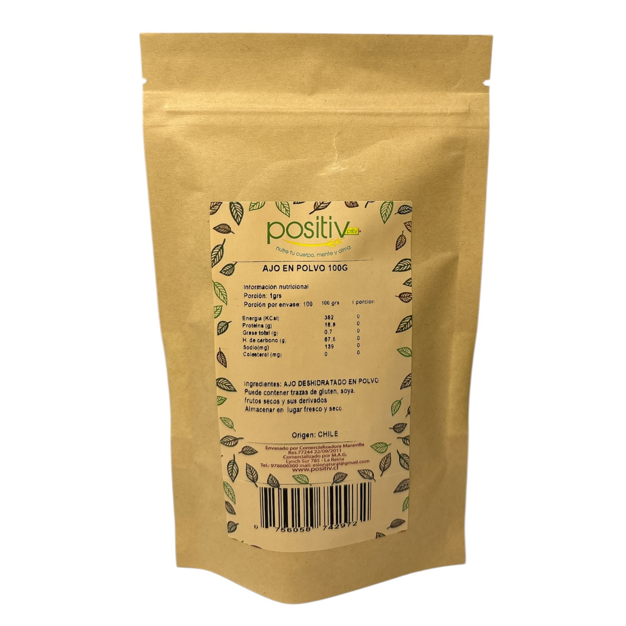 Ajo en polvo 100gr Positiv 2