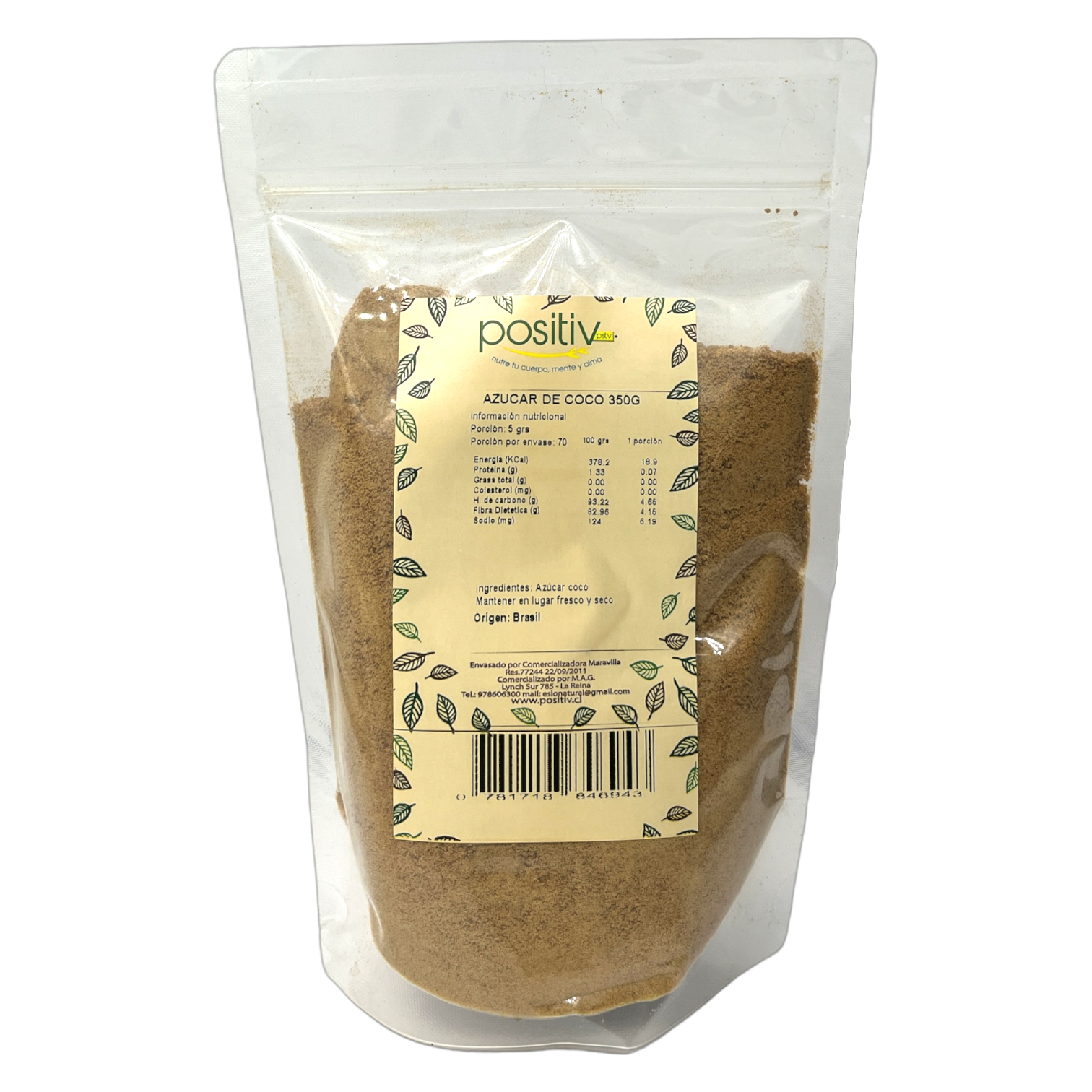 Azúcar de coco 350gr Positiv