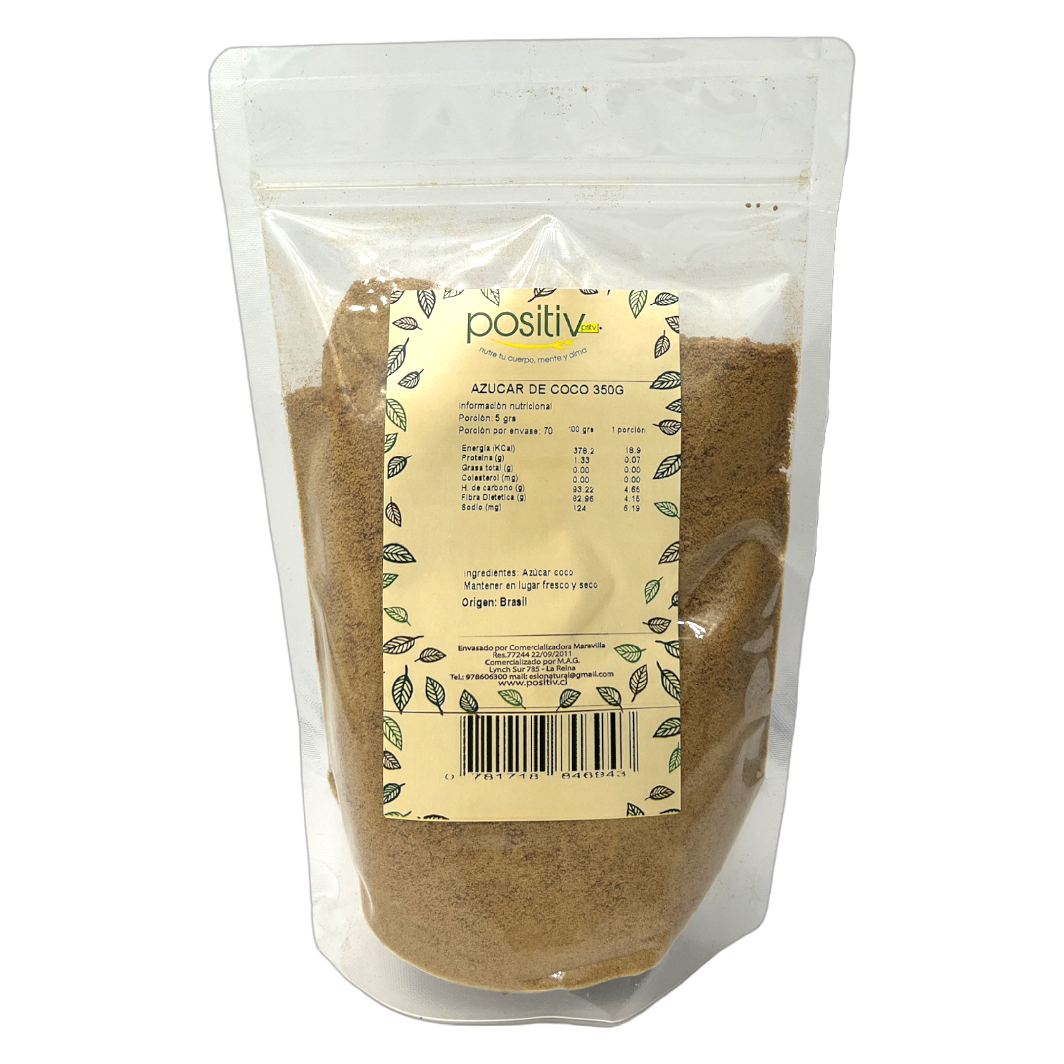 Azúcar de coco 350gr Positiv 1