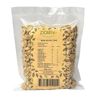 Maní sin sal 250gr Positiv