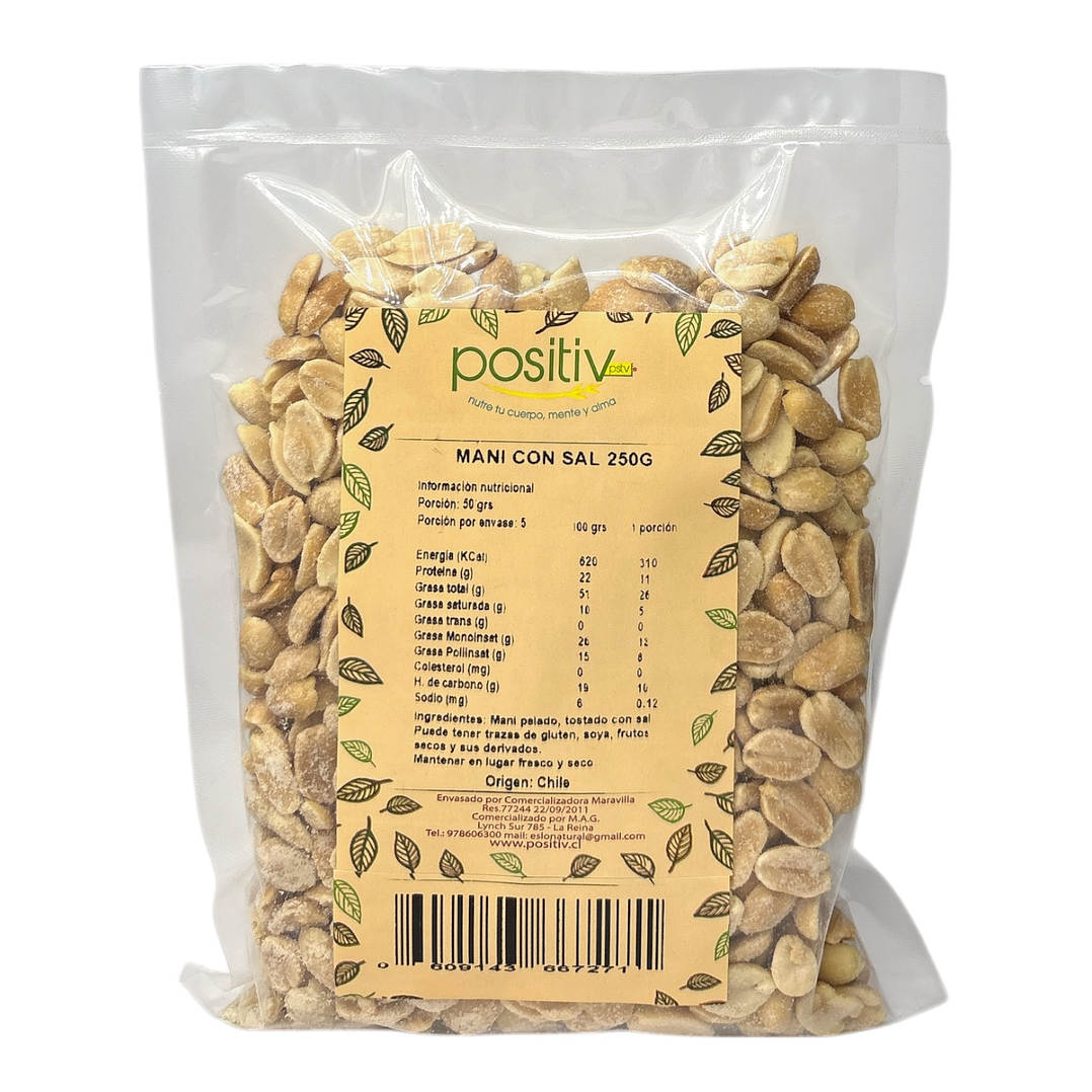 Maní con sal 250gr Positiv 1