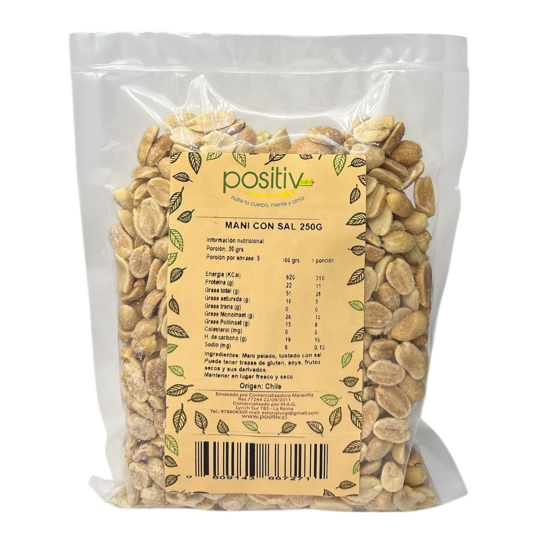 Maní con sal 250gr Positiv 1