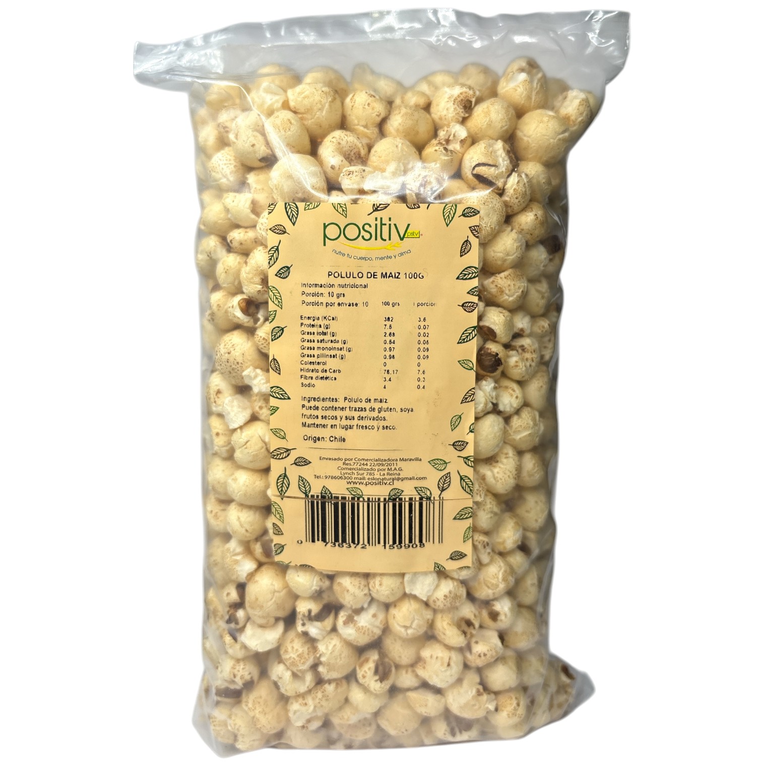 Polulo de maíz 100gr Positiv