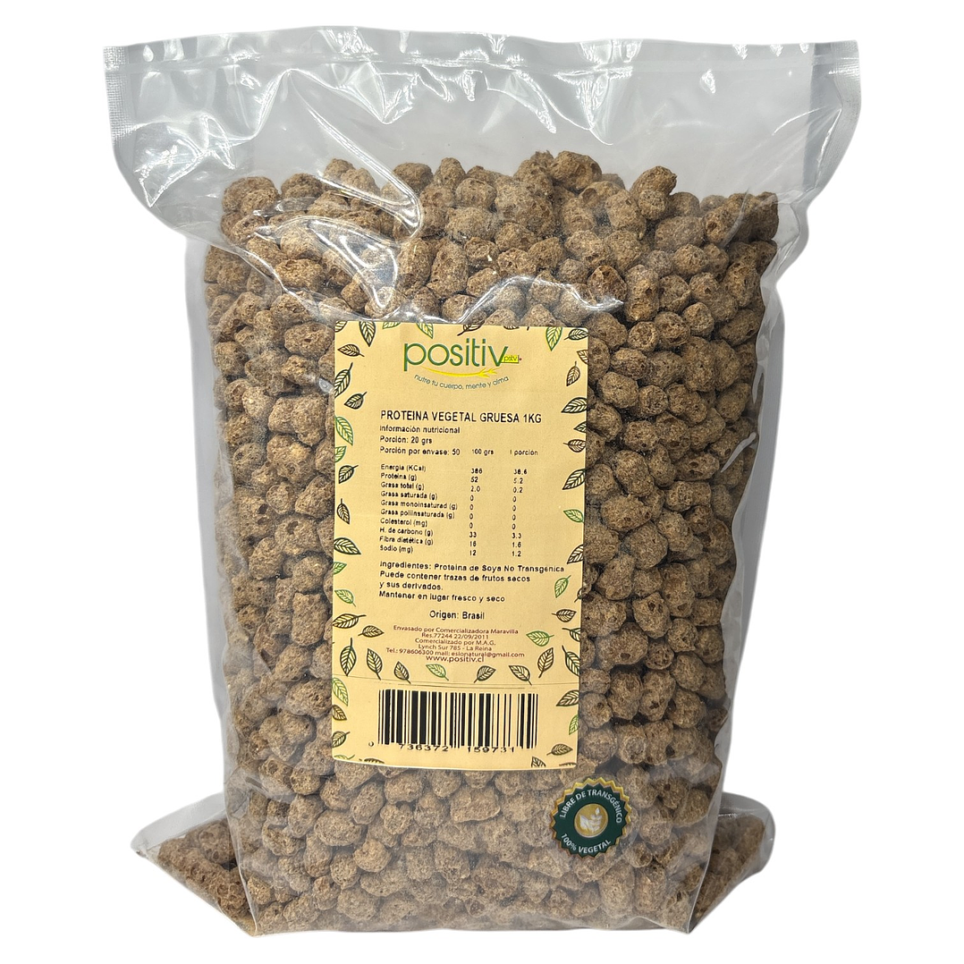 Proteína de Soya Gruesa No transgénica 1kg Positiv  1
