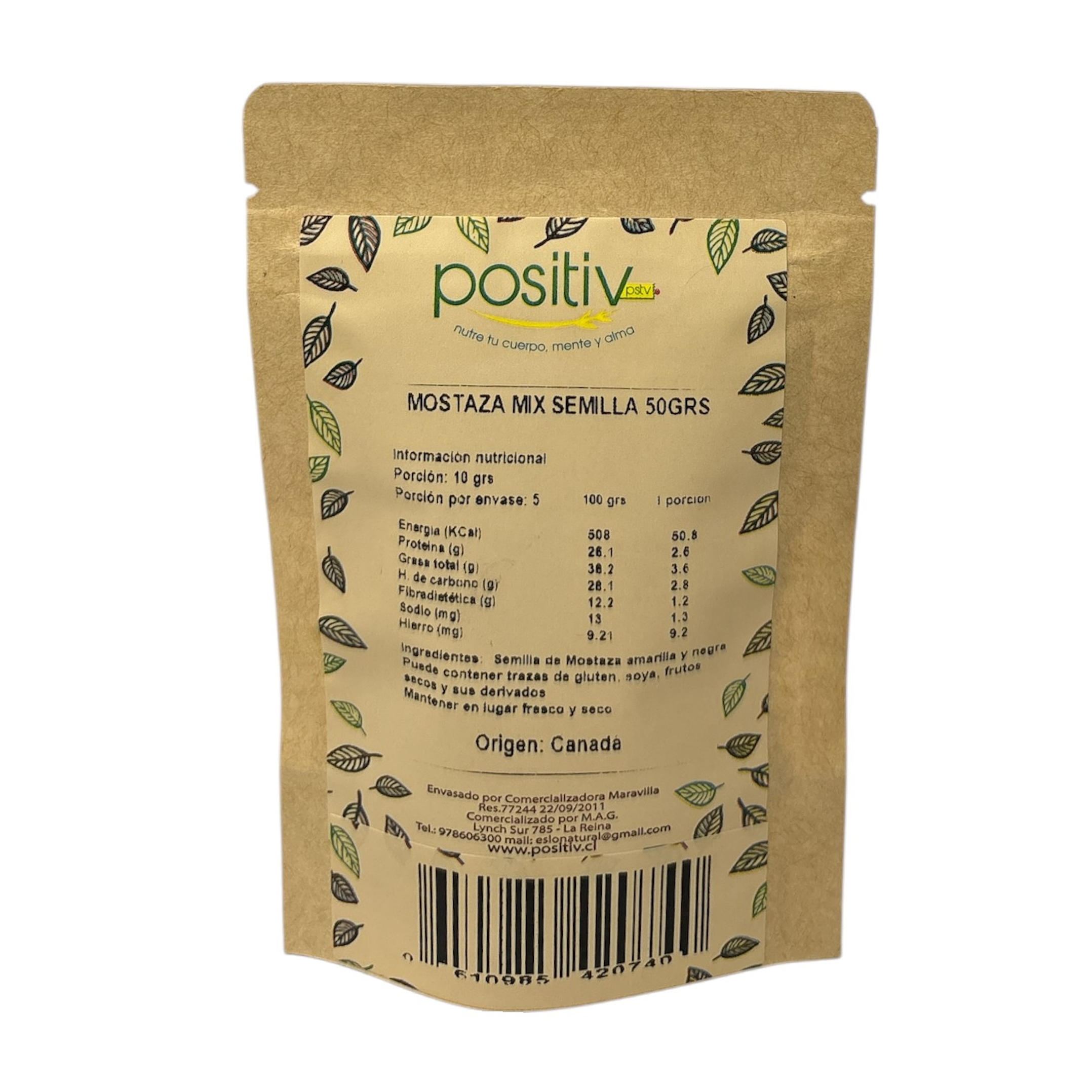 Mostaza mix semilla (amarilla y negra) 50gr Positiv 2