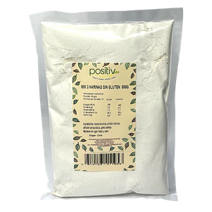Mix Tres Harinas sin gluten 500gr Positiv