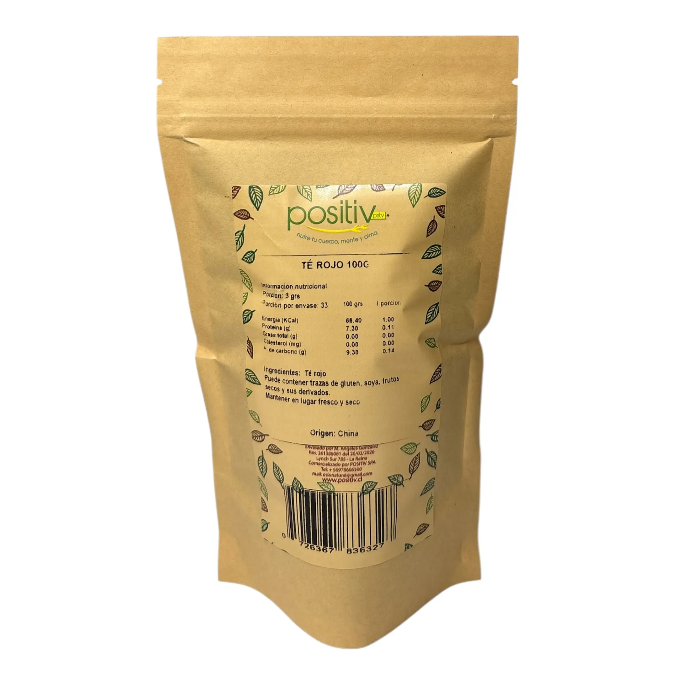 Té rojo (Pu Erh) 100gr Positiv 2