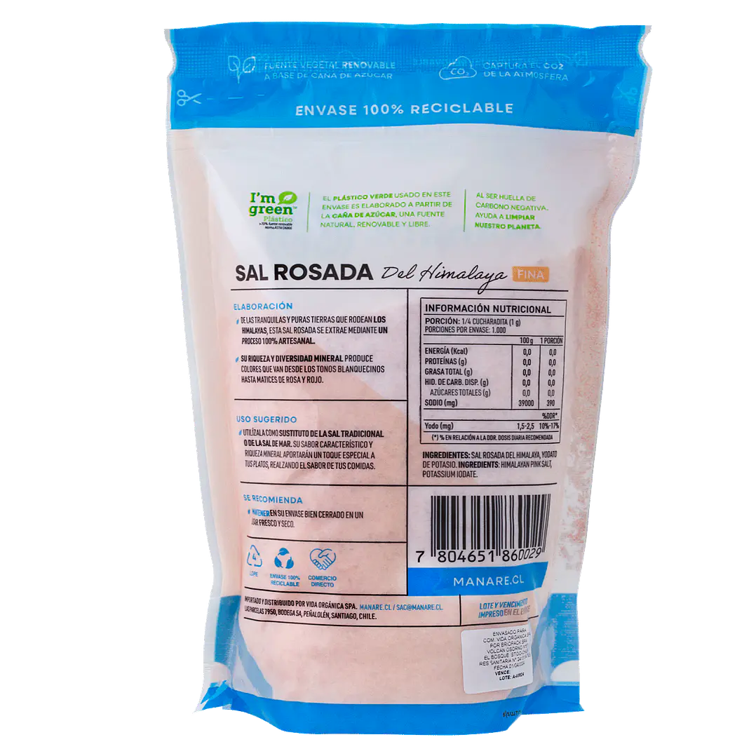 Sal rosada del Himalaya fina 1kg Manare 2