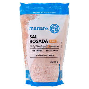 Sal rosada del Himalaya fina 1kg Manare