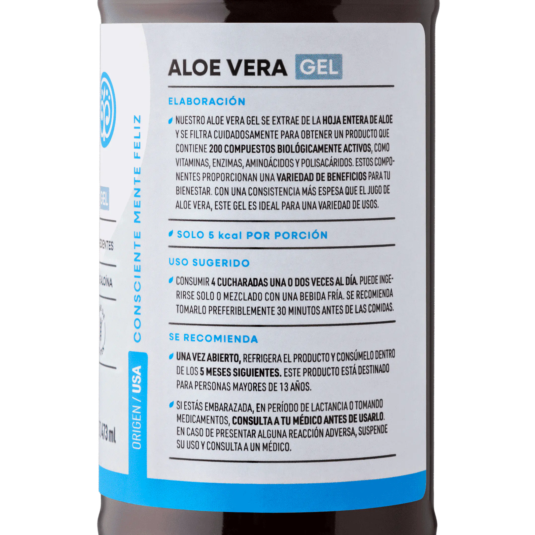 Aloe vera gel 473ml Manare 3