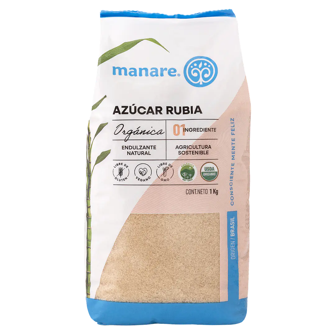Azúcar Rubia Orgánica 1kg Manare 1