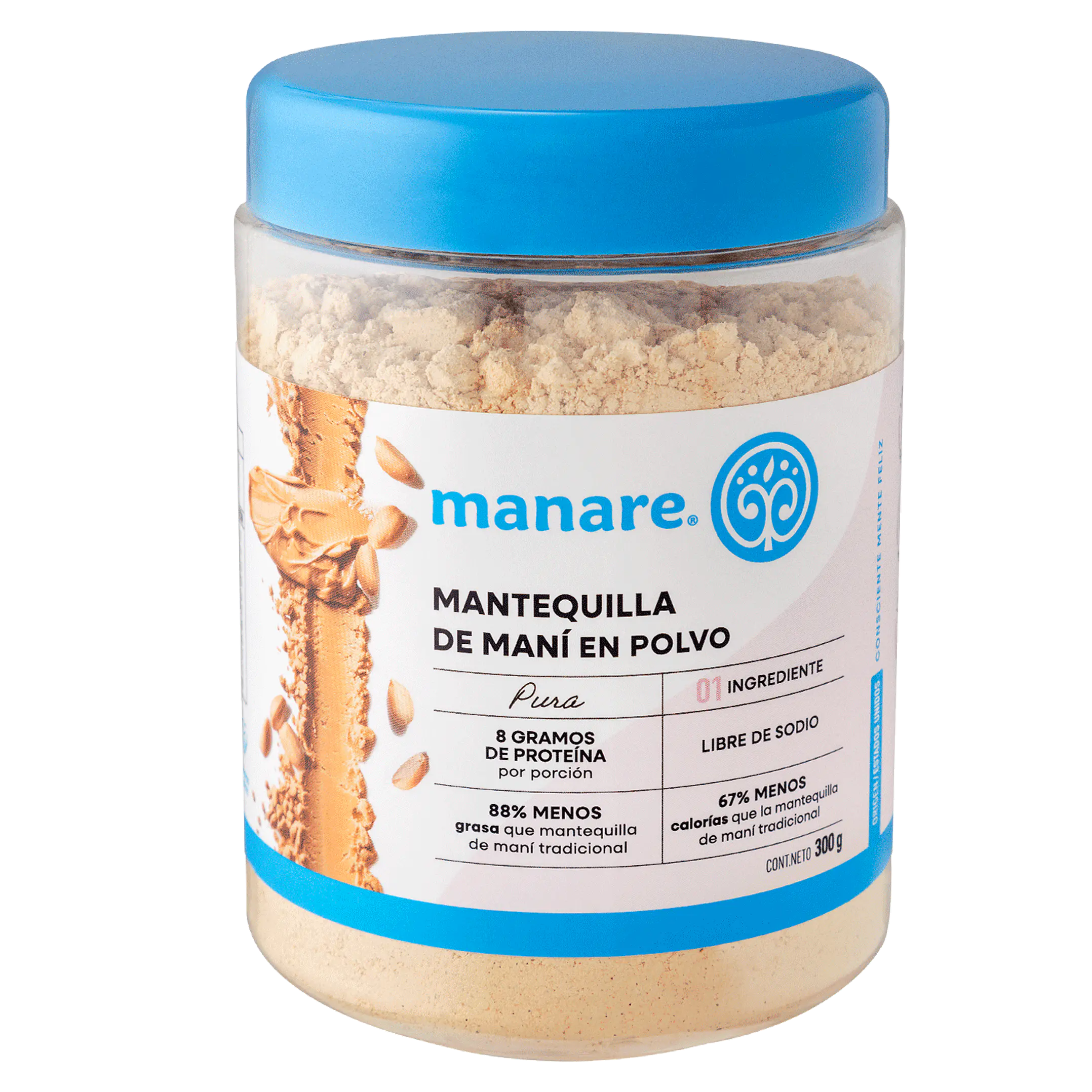Mantequilla de Maní en Polvo 300g Manare 1