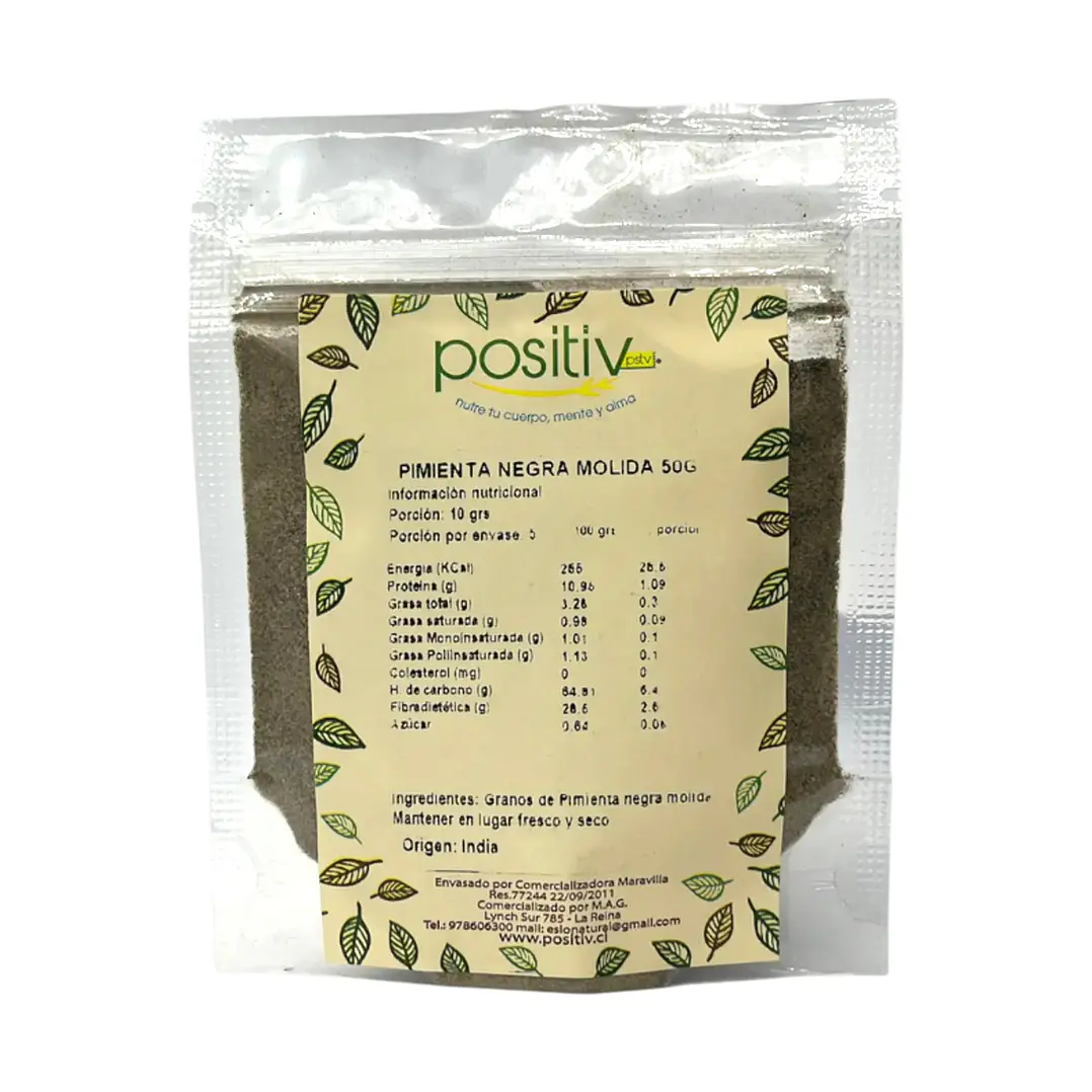 Pimienta Negra molida 50gr Positiv 1