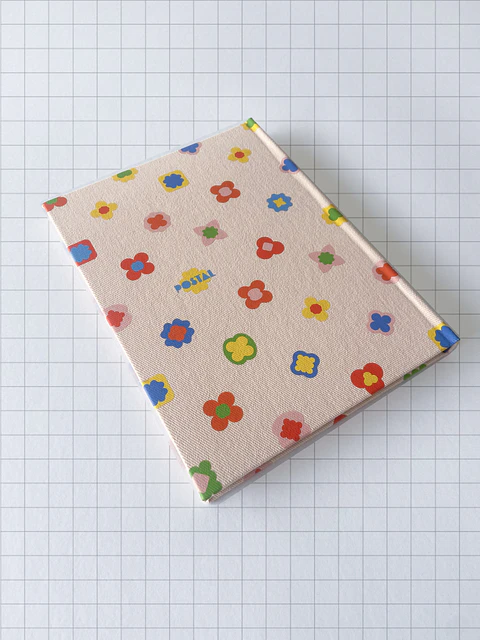 Cuaderno rosado flores