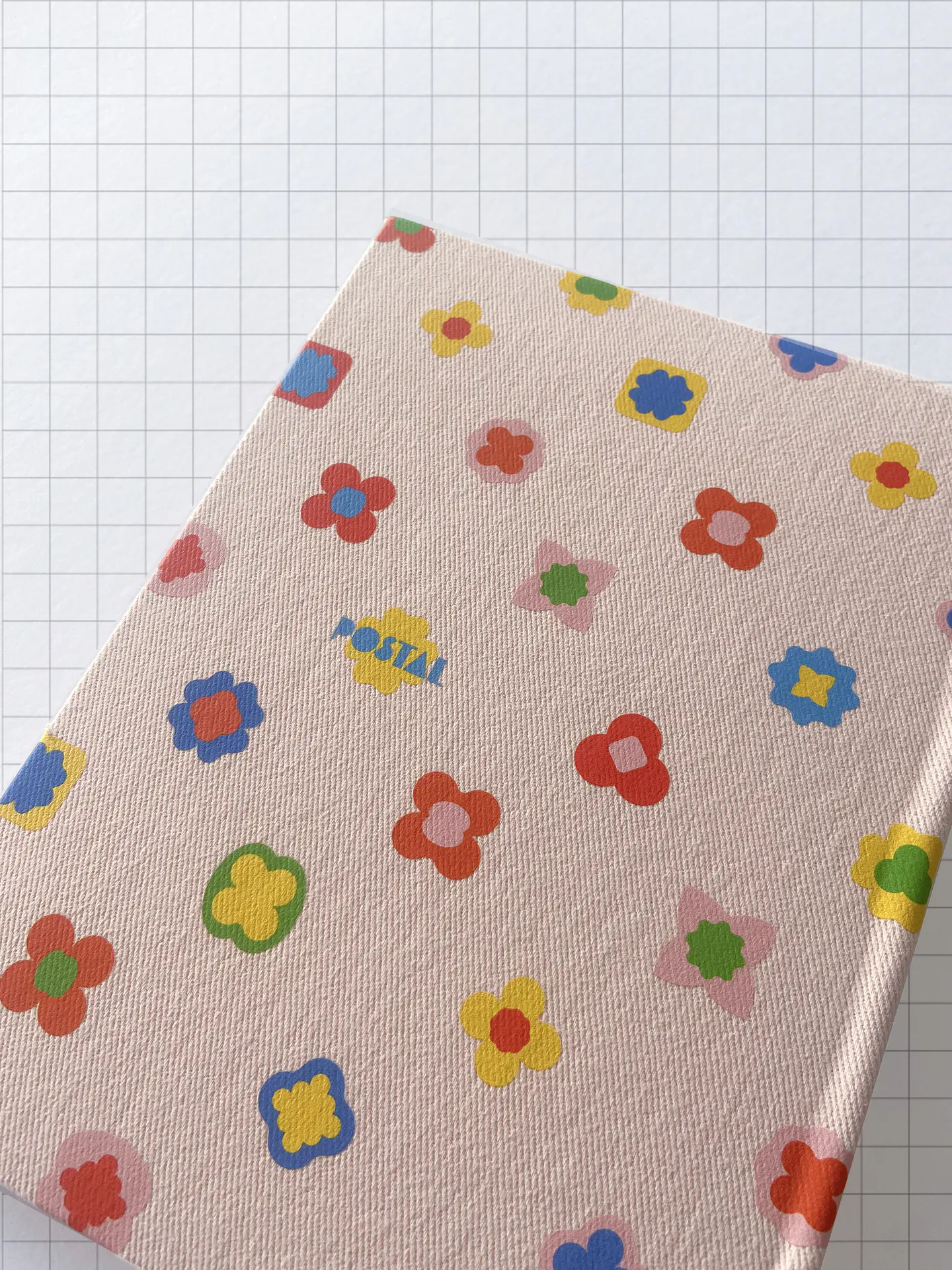 Cuaderno rosado flores 4