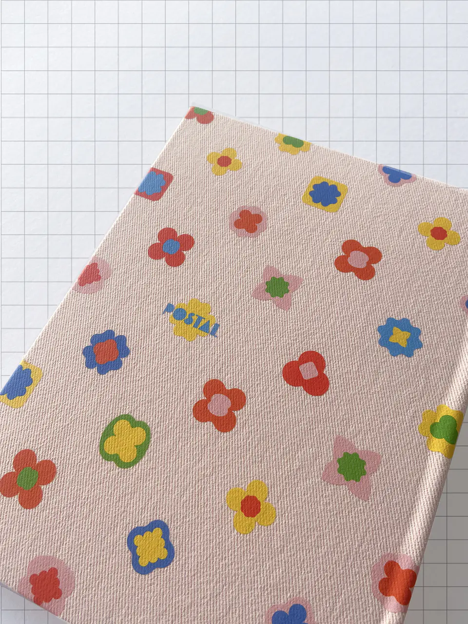 Cuaderno rosado flores 4