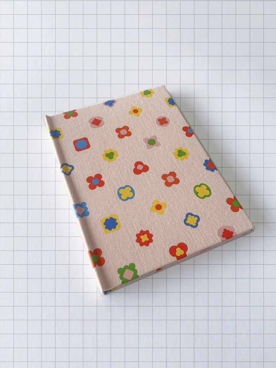 Cuaderno rosado flores 1