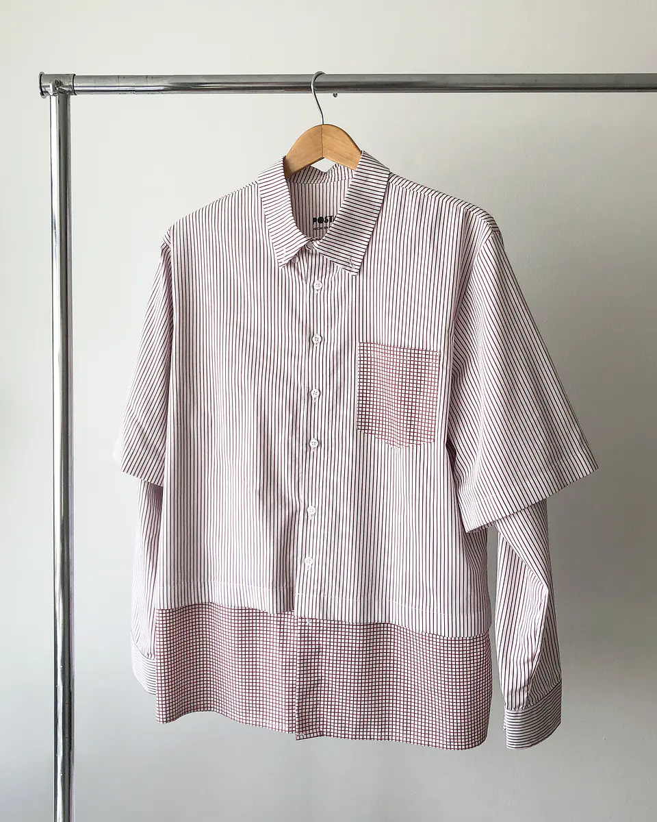 Camisa Trama Bordeaux 1