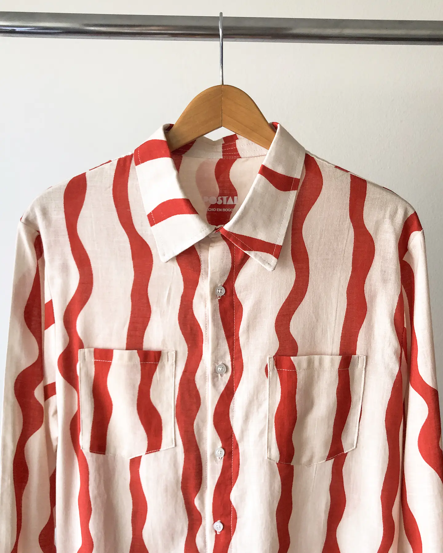 Camisa Lino rayas rojas 2