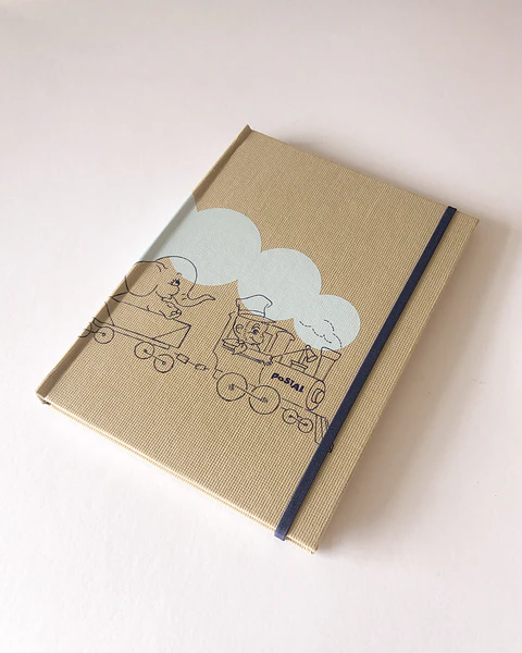 Cuaderno tren, hojas con puntos