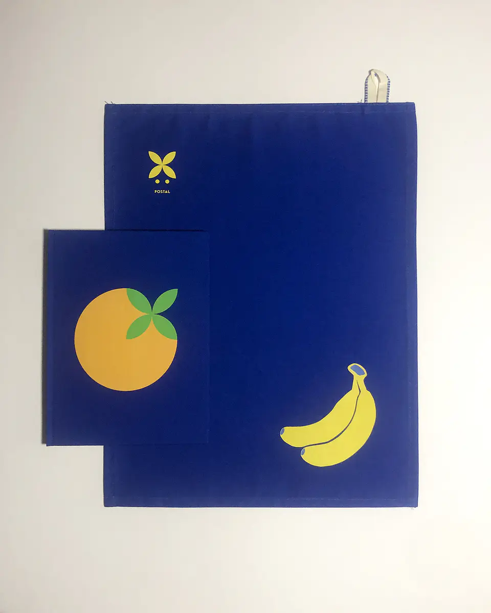 Cuaderno de Recetas azul, estampa Naranja 1
