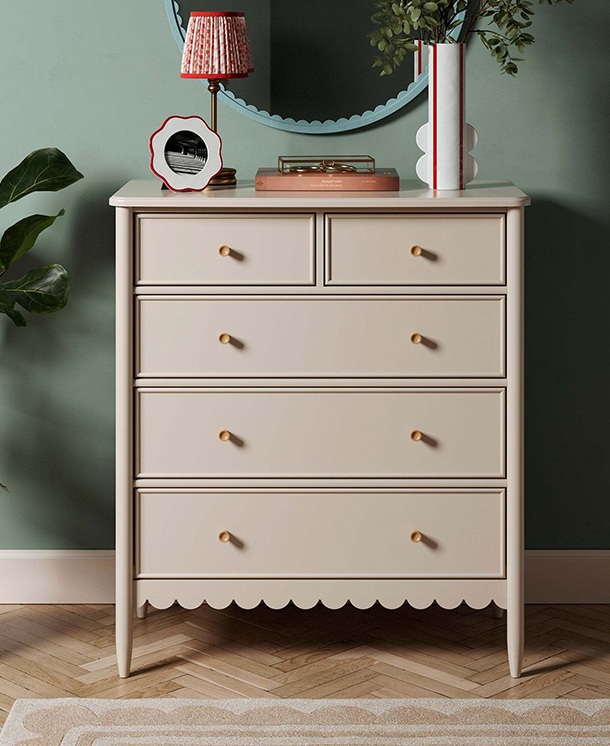 comoda gris perla