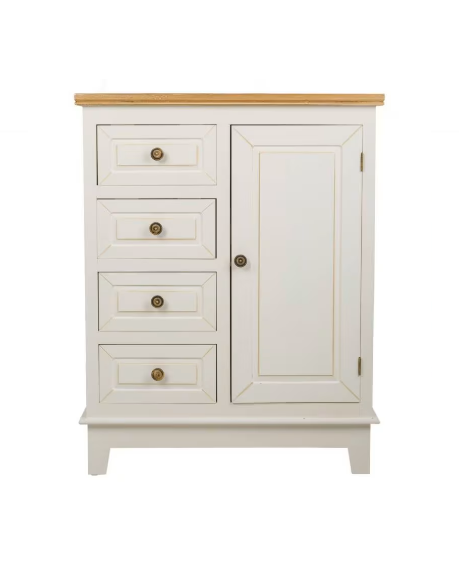 Buffet blanco bordes gastados