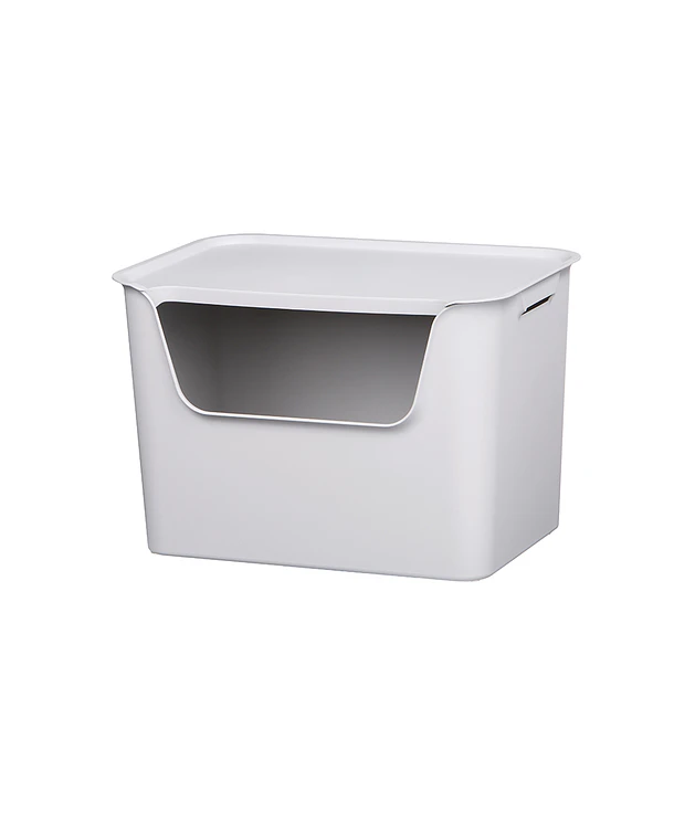Caja Almacenamiento EL L Gris Claro