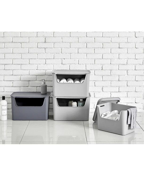 Caja Almacenamiento EL L Gris