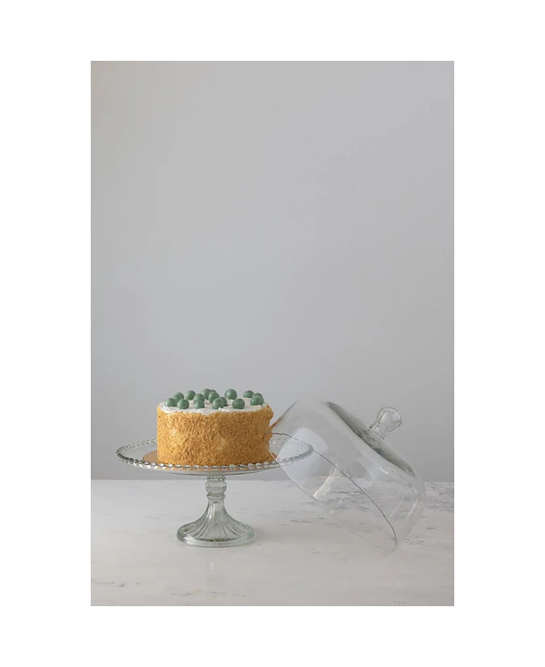 Soporte Torta con Cubierta | Vidrio