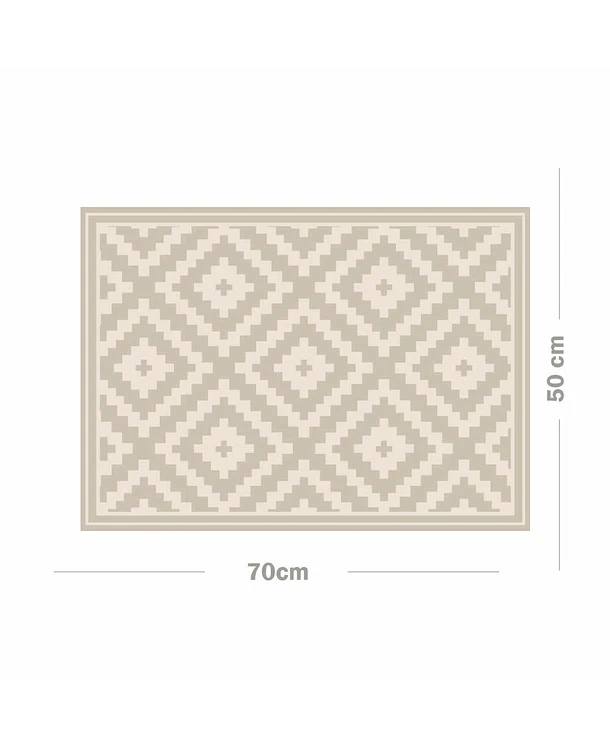 Alfombra Vinílica | Rombos Arena | 50 x 70 cm