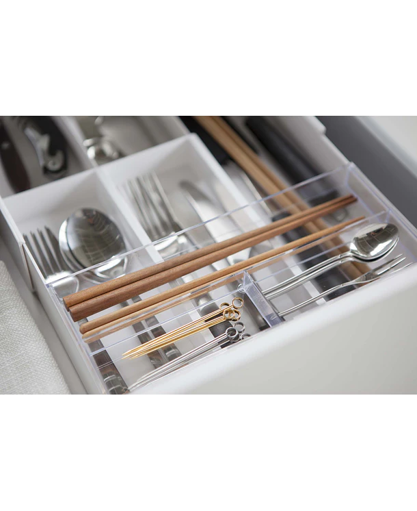 Organizador de Cubiertos Extensible | Blanco