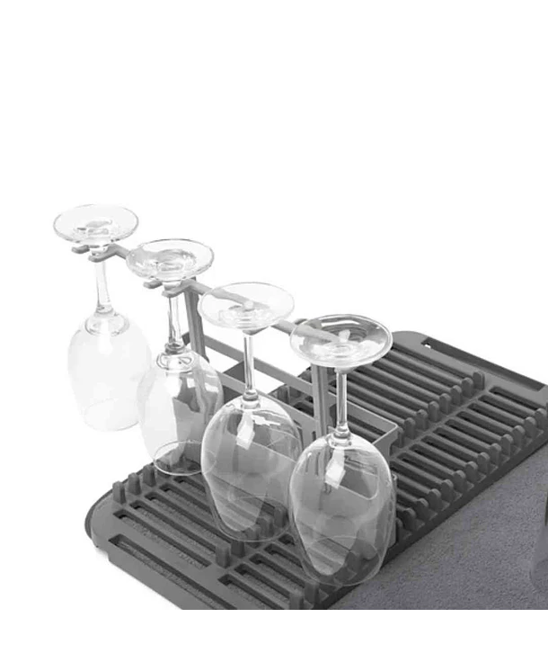 Mat Secaplatos Udry con Porta Copas y Utensilios | Gris